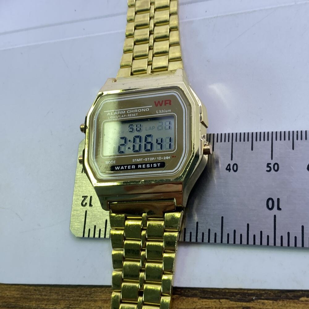 Vintage Silver Multi Function Sports Watch Unisex Watch New Battery Works - Picture 4 of 6